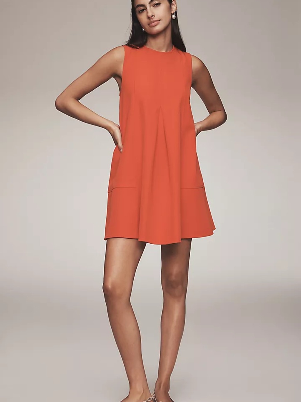 Nwot Maeve Sleeveless A-Line Mini Dress red